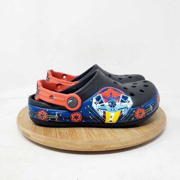 CROCS Star Wars Shoes Kids 12 Imperial Darth Vadar Black Girls Boys Clog Sandal - Picture 1 of 12